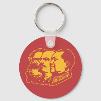 Marx Lenin Mao Portrait Key Ring