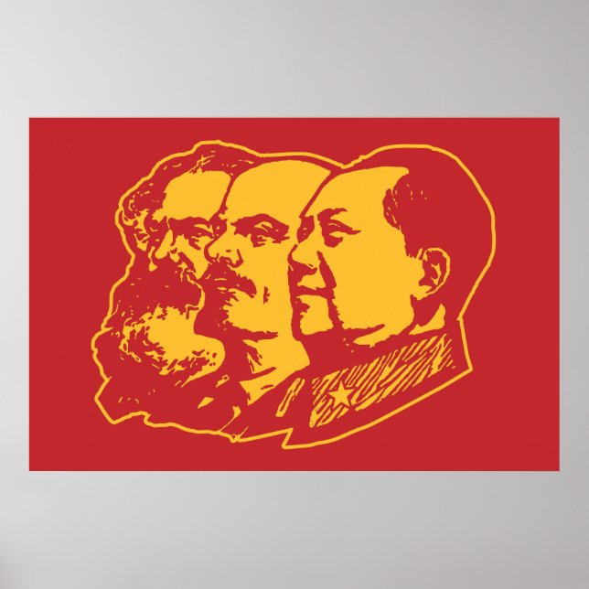 Marx Lenin Mao Portrait Poster (Front)