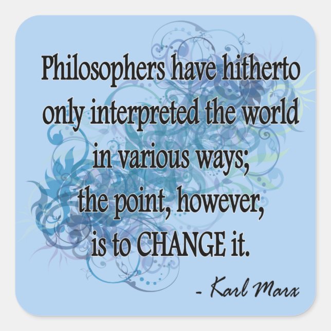 Marx Square Sticker (Front)