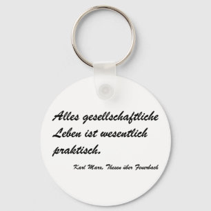 Marx Thesen Feuerbach Key Ring