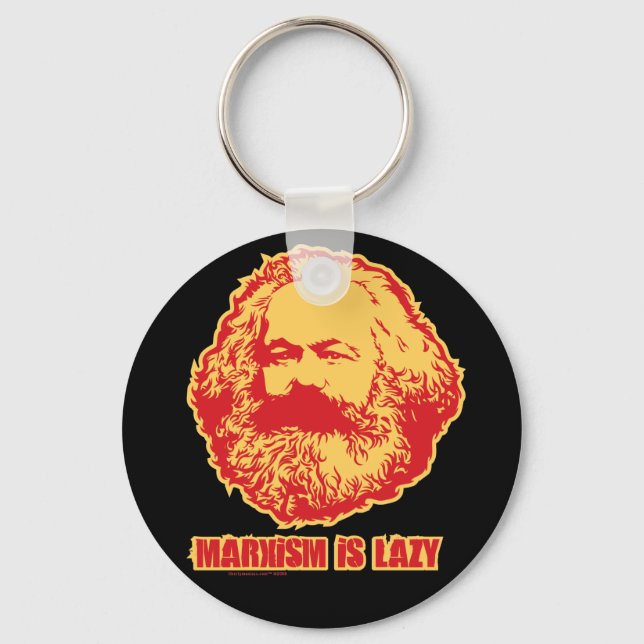 Marxism is Lazy Key Ring (Front)