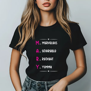 Mary Acronym Funny Personalised Name T-Shirt