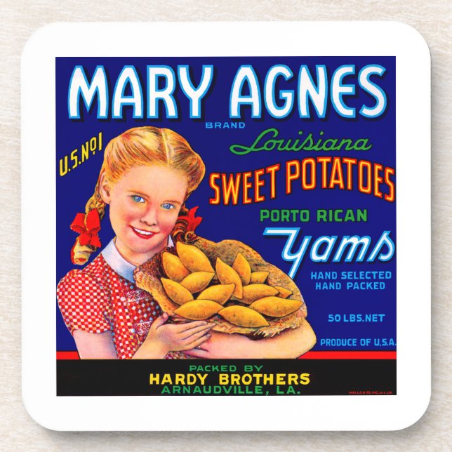 Mary Agnes Louisiana Yams Coaster (Front)