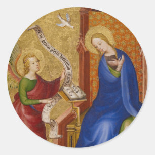 Mary and Angel of Annunciation Classic Round Sticker