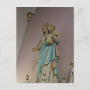 Mary and Baby Catholic Church Postcard