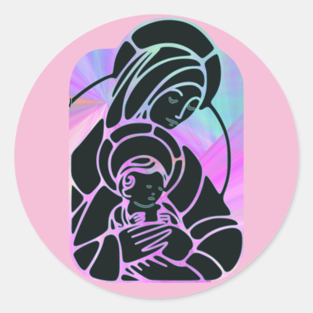 mary and baby jesus stickers (Front)