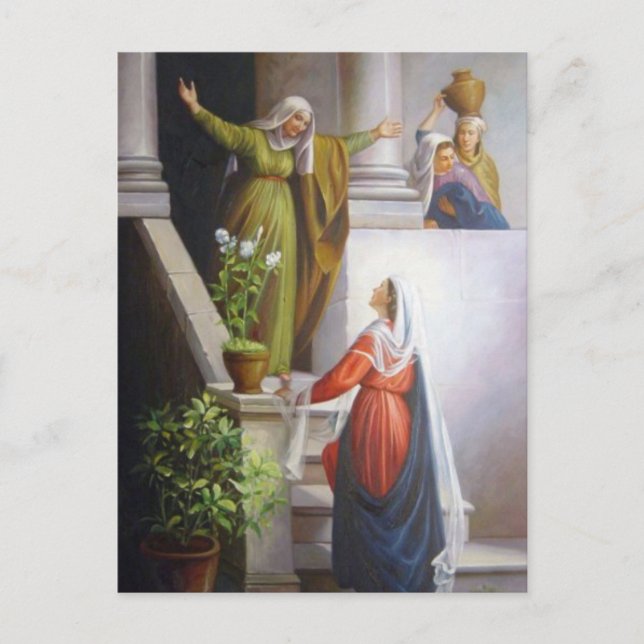 Mary and Elizabeth by Carl Bloch Postcard (Front)