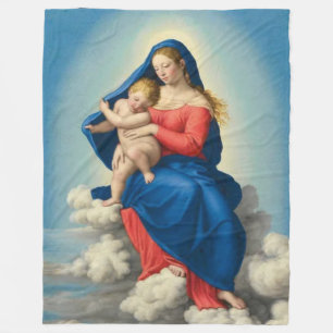 MARY and JESUS in the CLOUDS Fleece Blanket