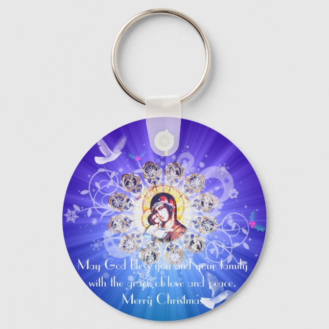 Mary and Jesus Key Ring (Front)