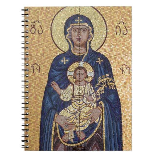 Mary And Jesus Mosaic Notebook (Front)