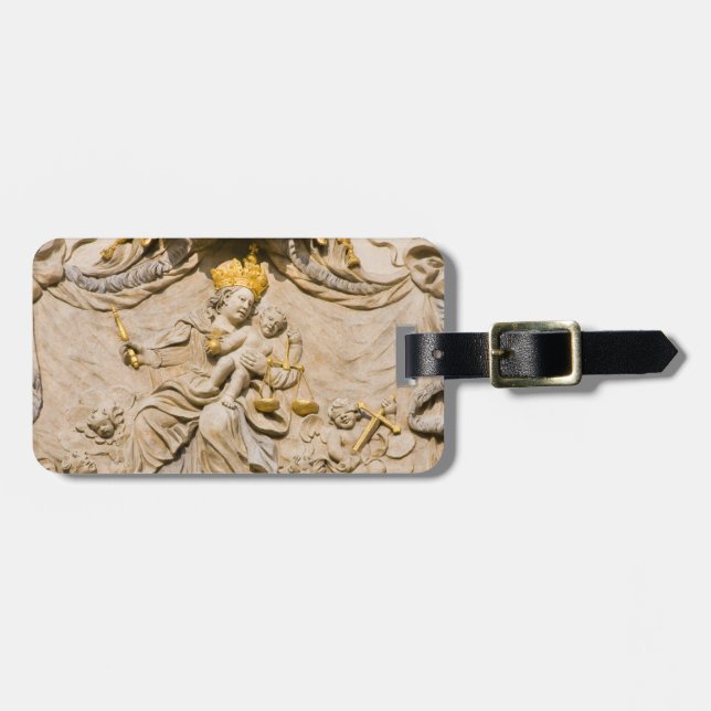 Mary and Jesus Prague House Sign Luggage Tag (Front Horizontal)