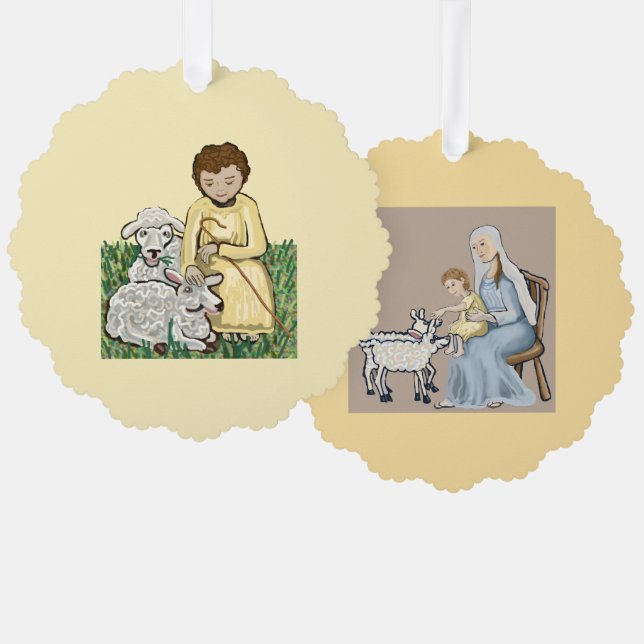 Mary and Jesus Tree Decoration Card (Front/Back)