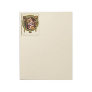 Mary And Jesus With Holly Notepad