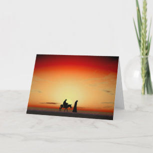 Mary and Joseph Sunset. Holiday Card