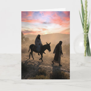 Mary and Joseph Traveling To Bethlehem Card