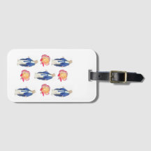 Mary and roses Luggage Tag