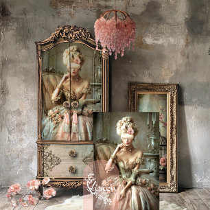 Mary Antoinette Delectable, Portrait & Floral  Tissue Paper