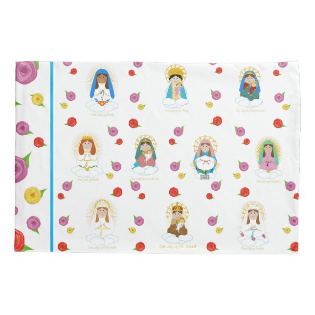 Mary Around the World Pillowcase (Back)