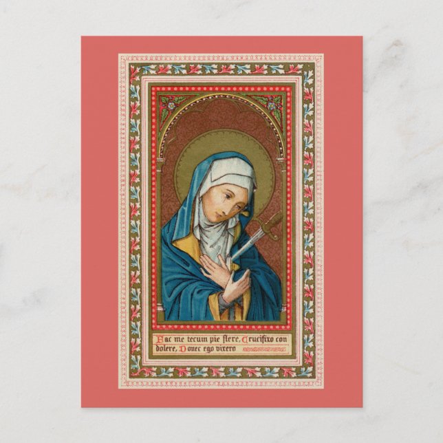 Mary as Mater Dolorosa (Mother of Sorrows) (SAU20) Postcard (Front)