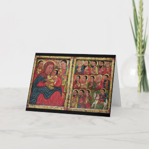 Mary Baby Jesus Archangels and Apostles Card