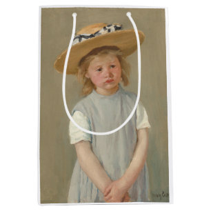 Mary Cassatt - Child in a Straw Hat Medium Gift Bag