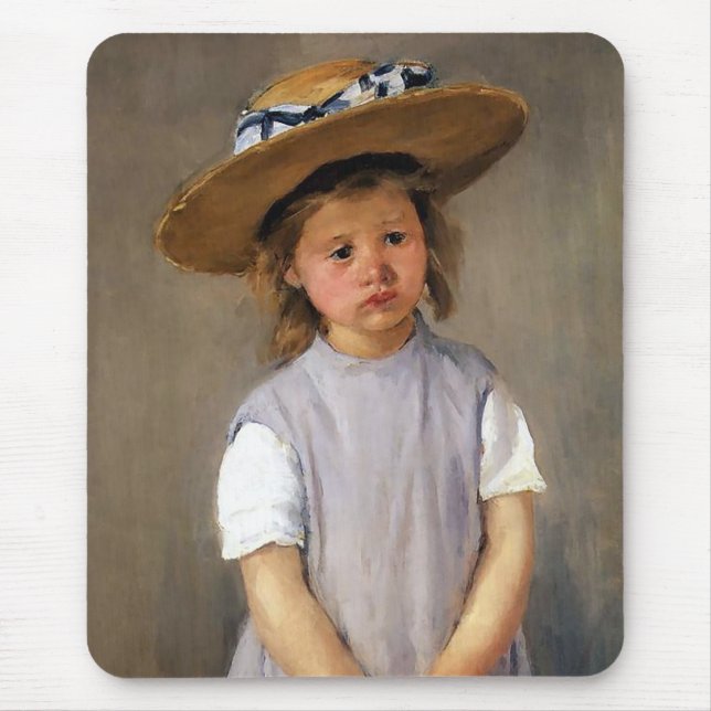 Mary Cassatt "Child in a Straw Hat" Mouse Pad (Front)
