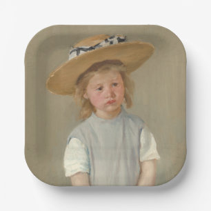 Mary Cassatt - Child in a Straw Hat Paper Plate