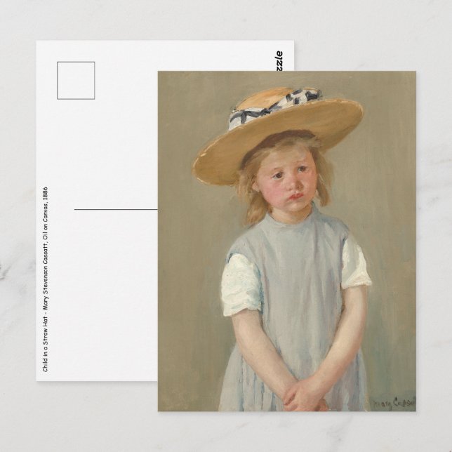 Mary Cassatt - Child in a Straw Hat Postcard (Front/Back)