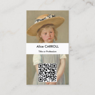 Mary Cassatt - Child in a Straw Hat - QR Code Business Card