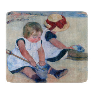 Mary Cassatt Children Playing on the Beach 1884  Cutting Board