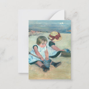 Mary Cassatt - Children Playing on the Beach Card