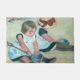 Mary Cassatt - Children Playing on the Beach Doormat