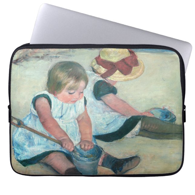 Mary Cassatt - Children Playing on the Beach Laptop Sleeve (Front)