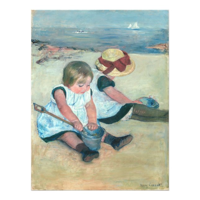 Mary Cassatt - Children Playing on the Beach Photo Print (Front)