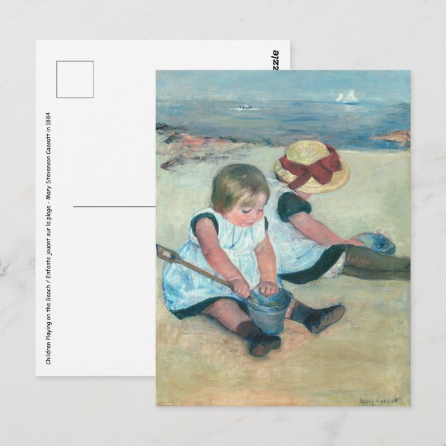Mary Cassatt - Children Playing on the Beach Postcard (Front/Back)
