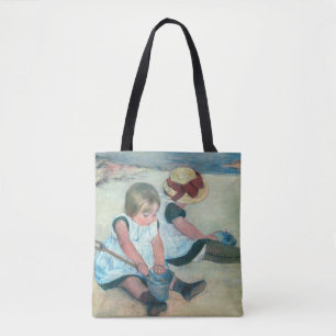 Mary Cassatt - Children Playing on the Beach Tote Bag