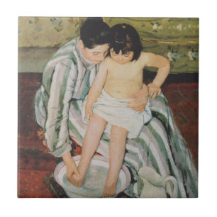 Mary Cassatt Child's Bath Painting Ceramic Tile
