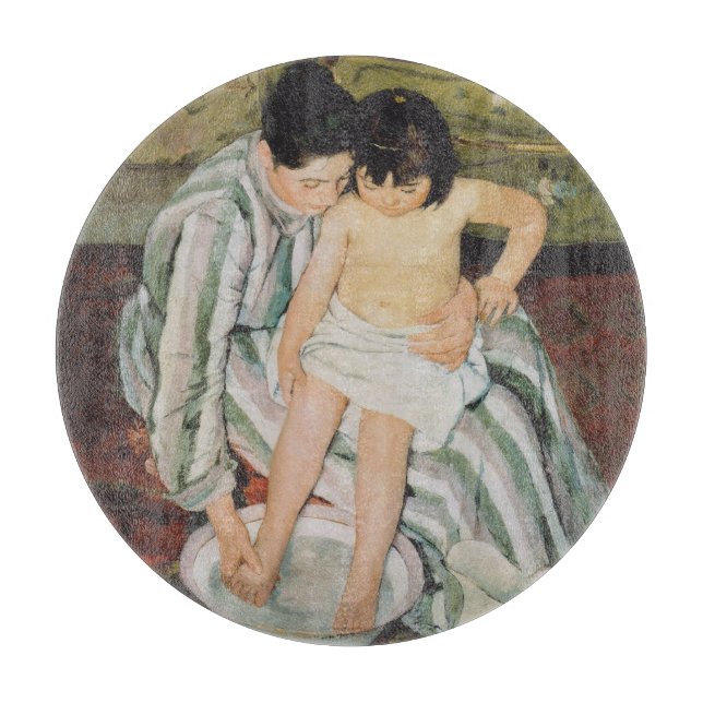 Mary Cassatt Child's Bath Painting Cutting Board (Front)