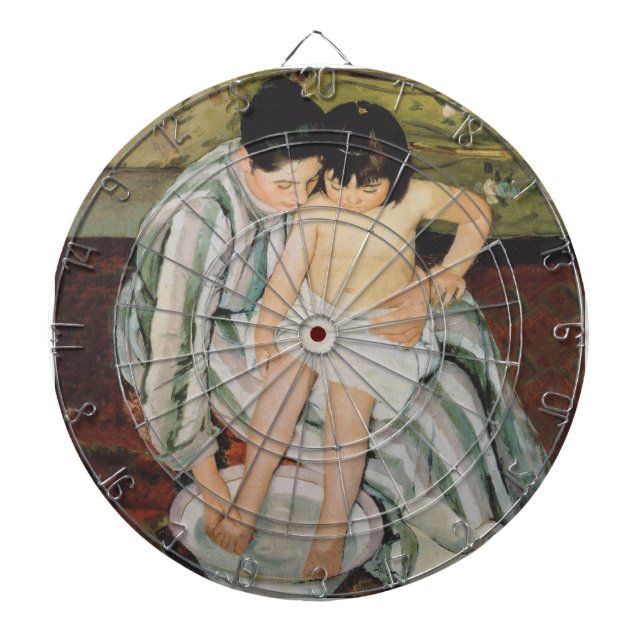Mary Cassatt Child's Bath Painting Dartboard (Front)