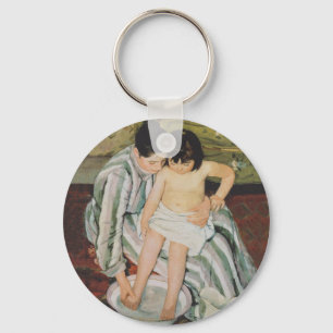 Mary Cassatt Child's Bath Painting Key Ring
