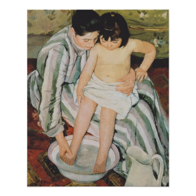 Mary Cassatt Child's Bath Painting Poster (Front)