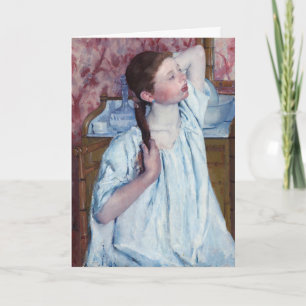 Mary Cassatt - Girl Arranging her Hair Card