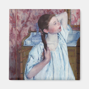 Mary Cassatt - Girl Arranging her Hair Magnet