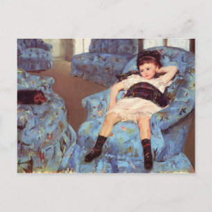 Mary Cassatt Girl in Blue Armchair Fine Art Postcard