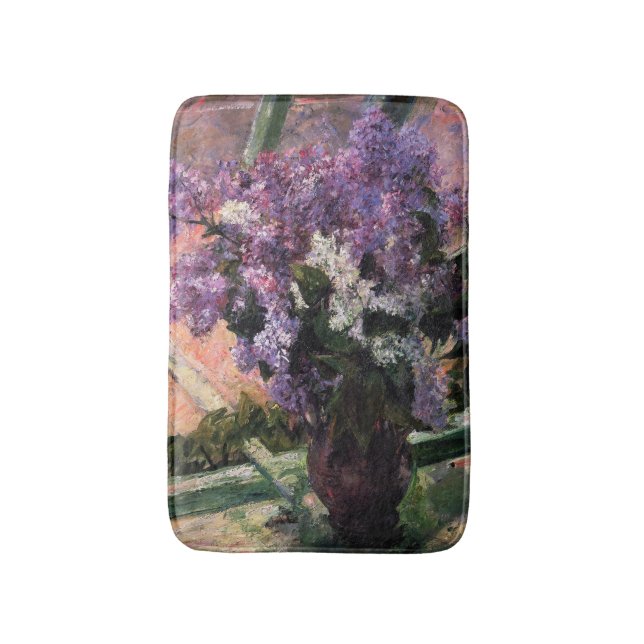 Mary Cassatt - Lilacs in a Window Bath Mat (Front Vertical)