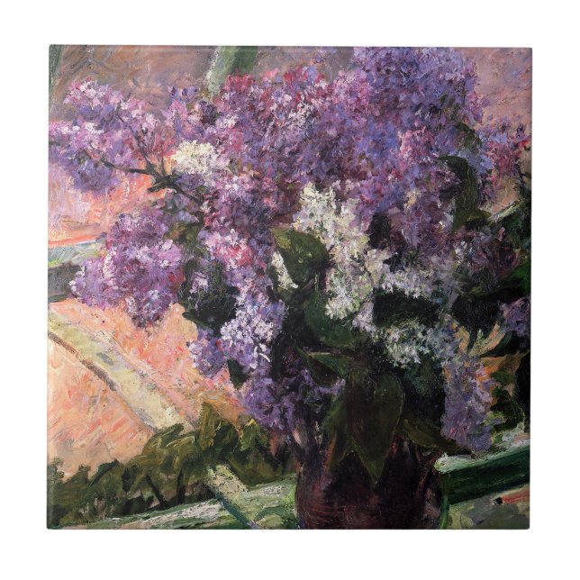 Mary Cassatt - Lilacs in a Window Ceramic Tile (Front)