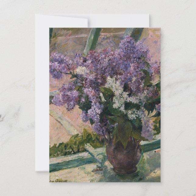 Mary Cassatt - Lilacs In A Window Thank You Card (Front)