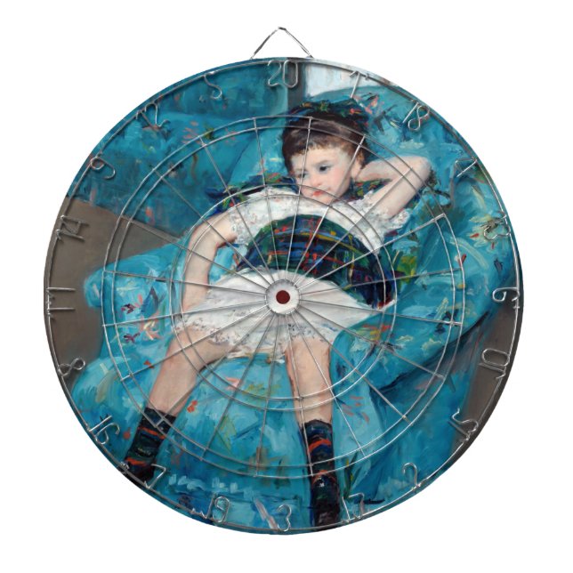Mary Cassatt - Little Girl in a Blue Armchair Dartboard (Front)