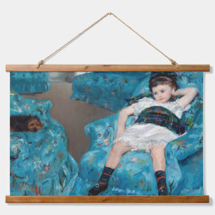 Mary Cassatt - Little Girl in a Blue Armchair Hanging Tapestry