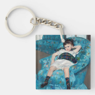 Mary Cassatt - Little Girl in a Blue Armchair Key Ring